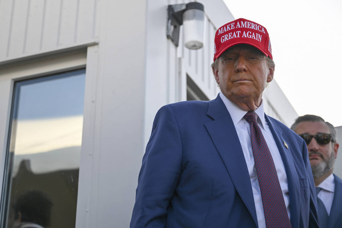 President-elect Donald Trump arrives before the launch of the sixth test flight of the SpaceX S ...