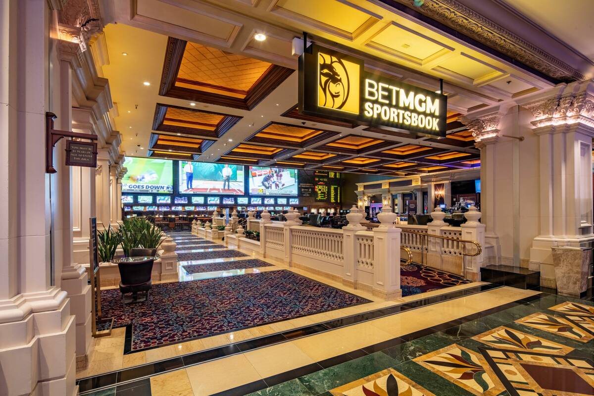 The BetMGM Sportsbook at Mandalay Bay casino-hotel in Las Vegas. (BetMGM)