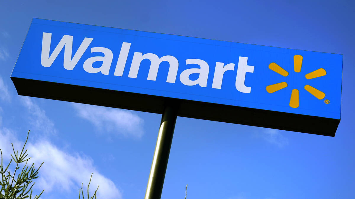 A Walmart store sign is visible from Route 28 Nov. 18, 2020, in Derry, N.H. (AP Photo/Charles K ...