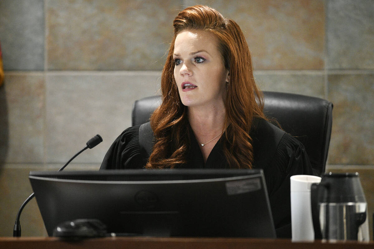 Justice of the Peace Rebecca Saxe speaks during a hearing for Alejandra Boudreaux Tuesday, Nove ...