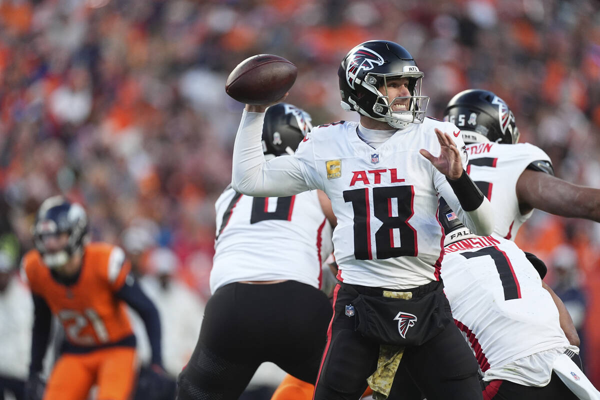 Atlanta Falcons quarterback Kirk Cousins (18) in the second half of an NFL football game Sunday ...