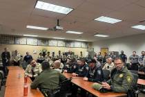 Kevin Honea, deputy chief of the Nevada Highway Patrol, addressed the media ahead of anti-DUI d ...