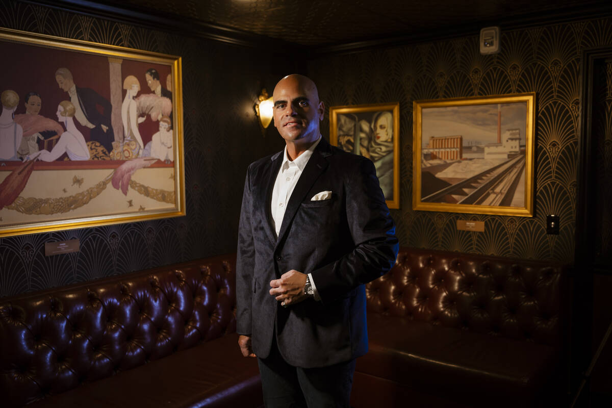 Ralph DeLuca, an art advisor and collector, poses for a portrait at the Mob Museum on Thursday, ...