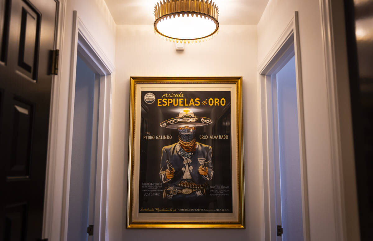 A movie poster for 1948 Mexican western film "Spurs of Gold" is seen on display at th ...