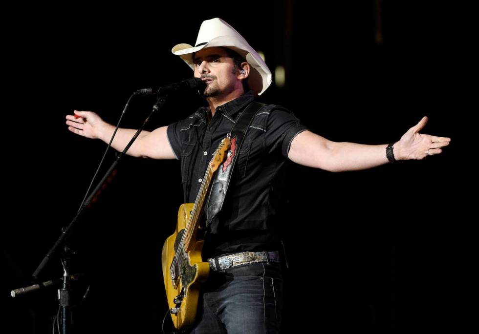 FILE - This Jan. 25, 2018 file photo shows Brad Paisley performing during his Weekend Warrior W ...