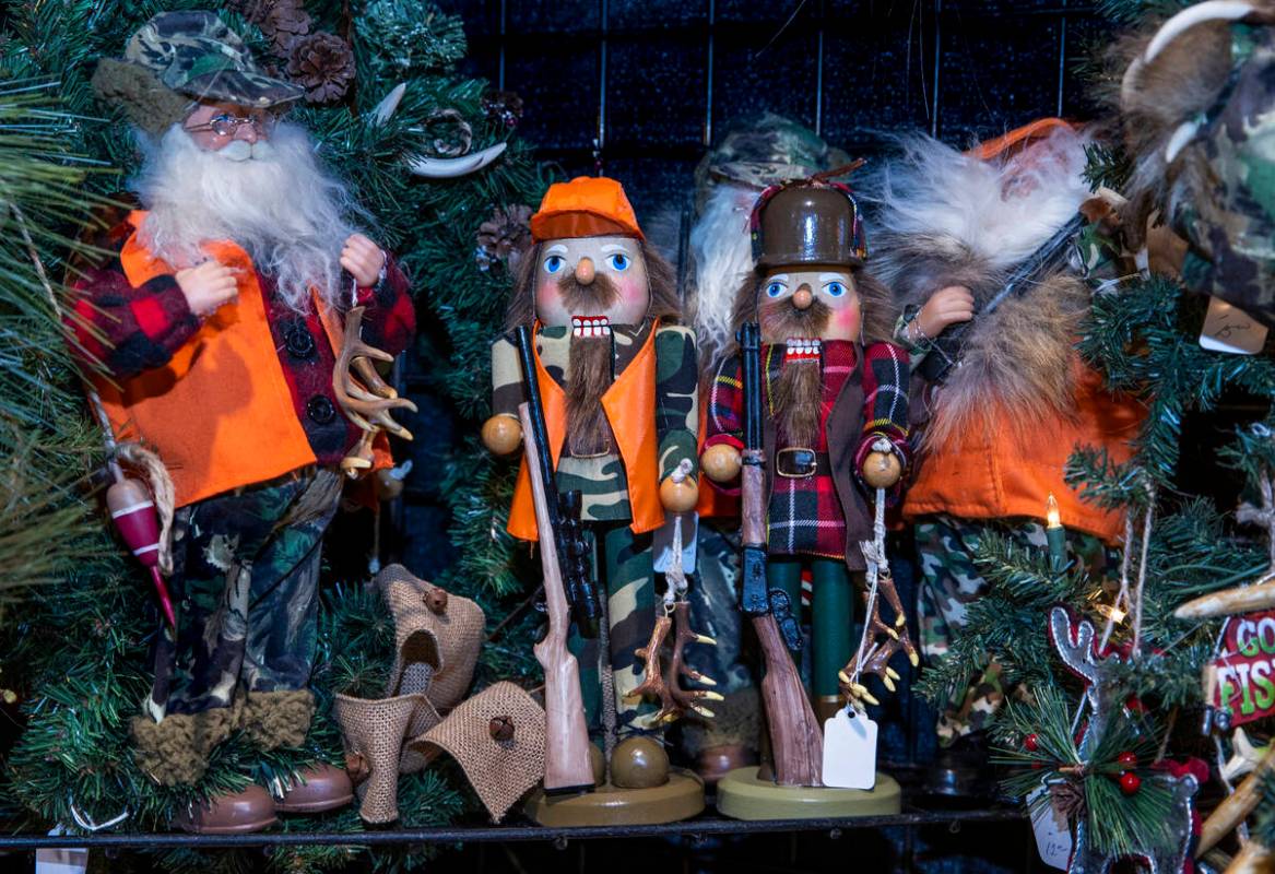 Nutcrackers for sale during the opening night of the Cowboy Channel Cowboy Christmas at the Las ...