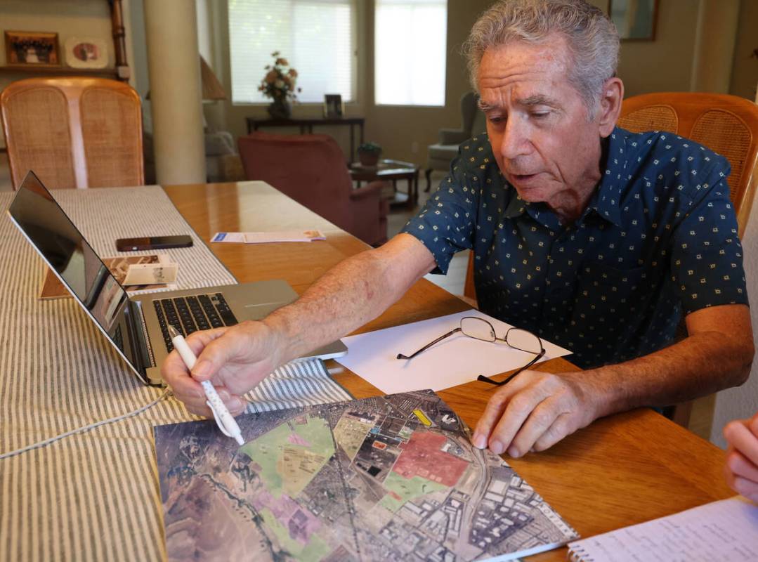 Henderson Historical Society member Rick Watson talks to a reporter in his Henderson home on We ...