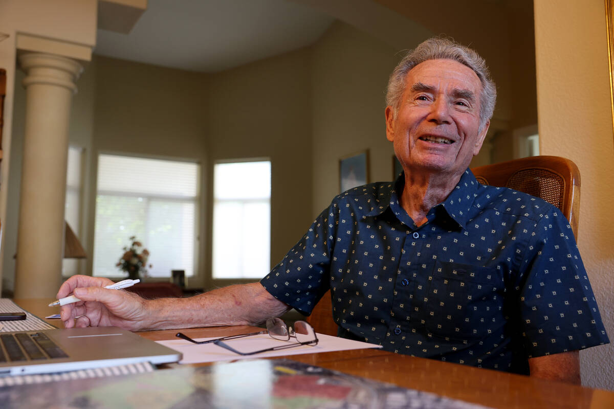 Henderson Historical Society member Rick Watson talks to a reporter in his Henderson home on We ...