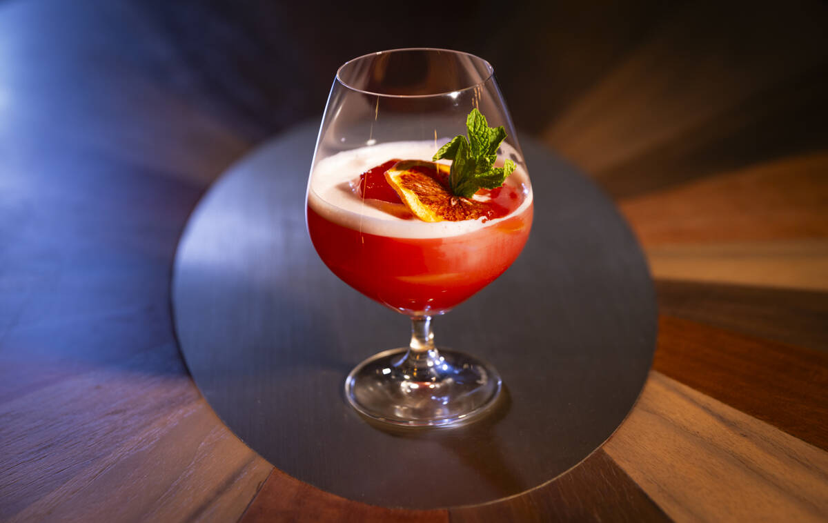 The Moondance cocktail is seen at Bourbon Steak at the Four Seasons on Monday, Dec. 9, 2024, in ...