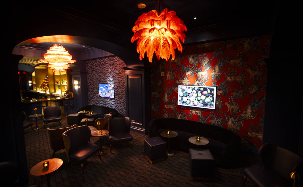 The lounge adjacent to the bar at Bourbon Steak at the Four Seasons on Monday, Dec. 9, 2024, in ...