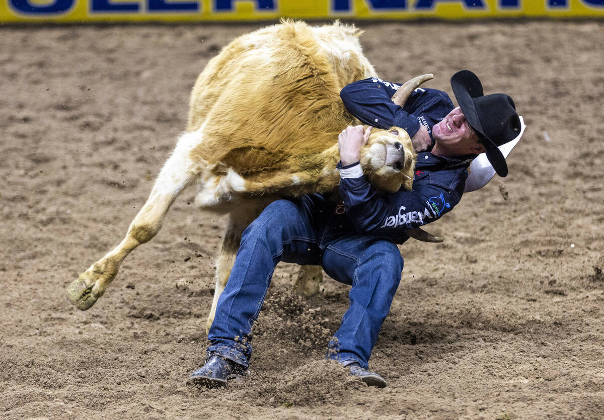 Dalton Massey is the aggregate first place in Steer Wrestling and placing 5th during day 6 acti ...