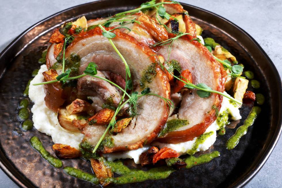 Porchetta at the new Bramare restaurant on Paradise Road in Las Vegas on Monday, July 1, 2024. ...