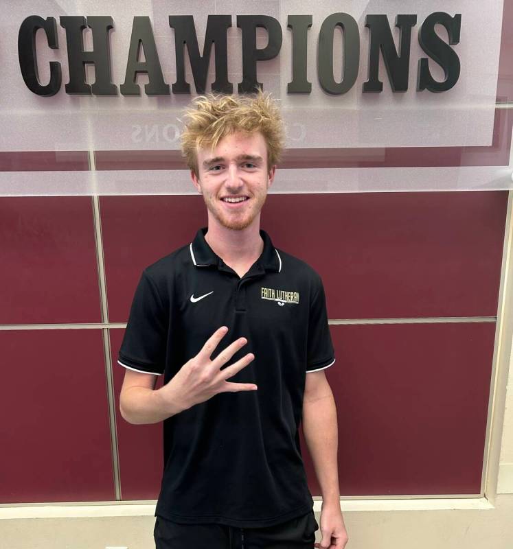 Faith Lutheran's Nolan Dubay is a member of the Nevada Preps All-Southern Nevada boys tennis team.