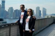 Ronen (left) and Orna Neutra, parents of Omer Neutra, pose for a photo in New York City on Nov. ...