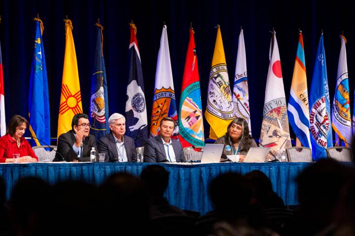 A panelist speaks during a session titled "Keeping the Peace Among the Pieces: The Risks of Lit ...