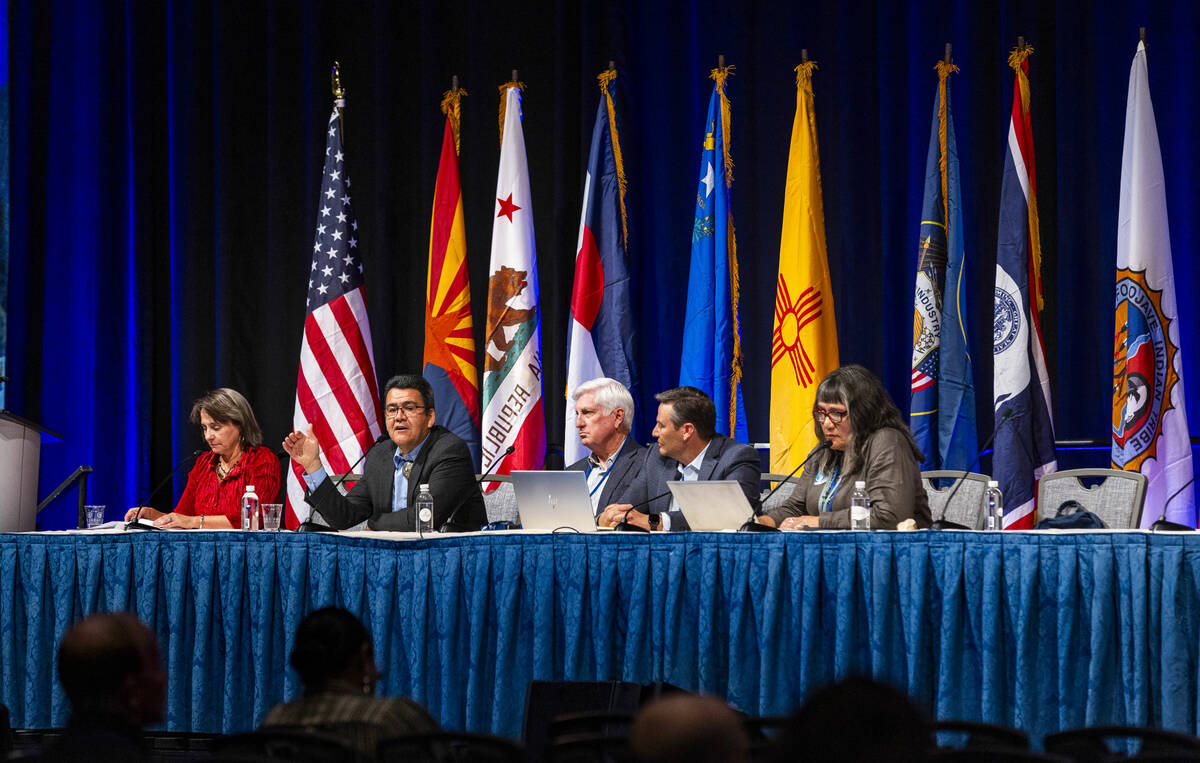 A panelist speaks during a session titled "Keeping the Peace Among the Pieces: The Risks of Lit ...