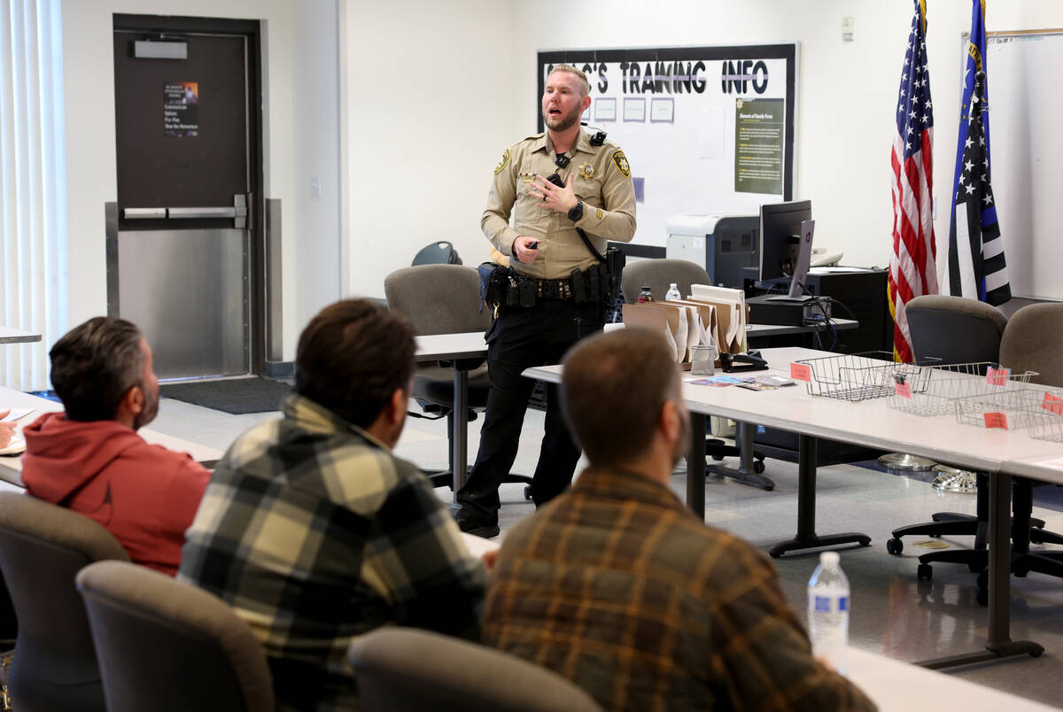 Las Vegas police officer and member of the department’s Hope and Outreach Team Baron By ...