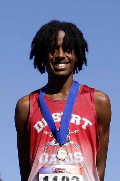 Kenan Dagge of Desert Oasis is a member of the Nevada Preps All-Southern Nevada boys cross coun ...