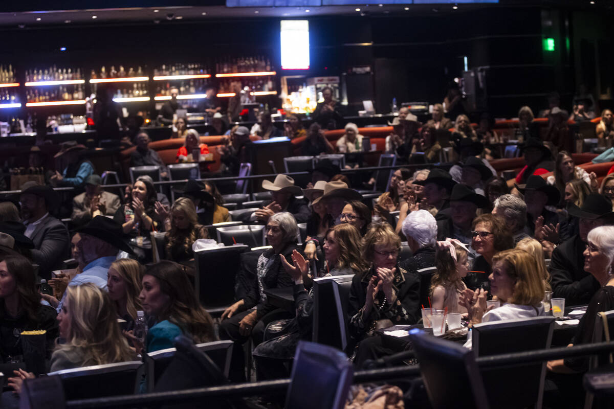 Attendees cheer during the premier of documentary "Nice Job, Cowgirl: The Judy Wagner Stor ...