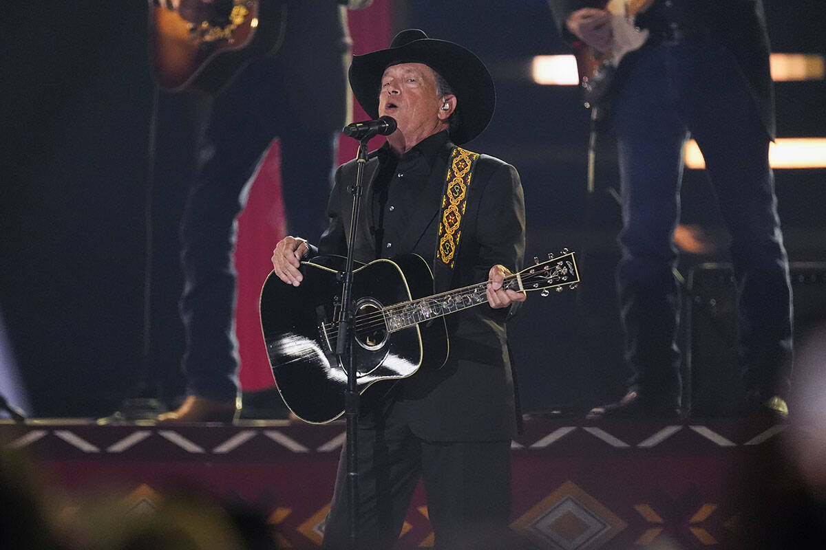 George Strait, recipient of the Lifetime Achievement award, performs during the 58th Annual CMA ...