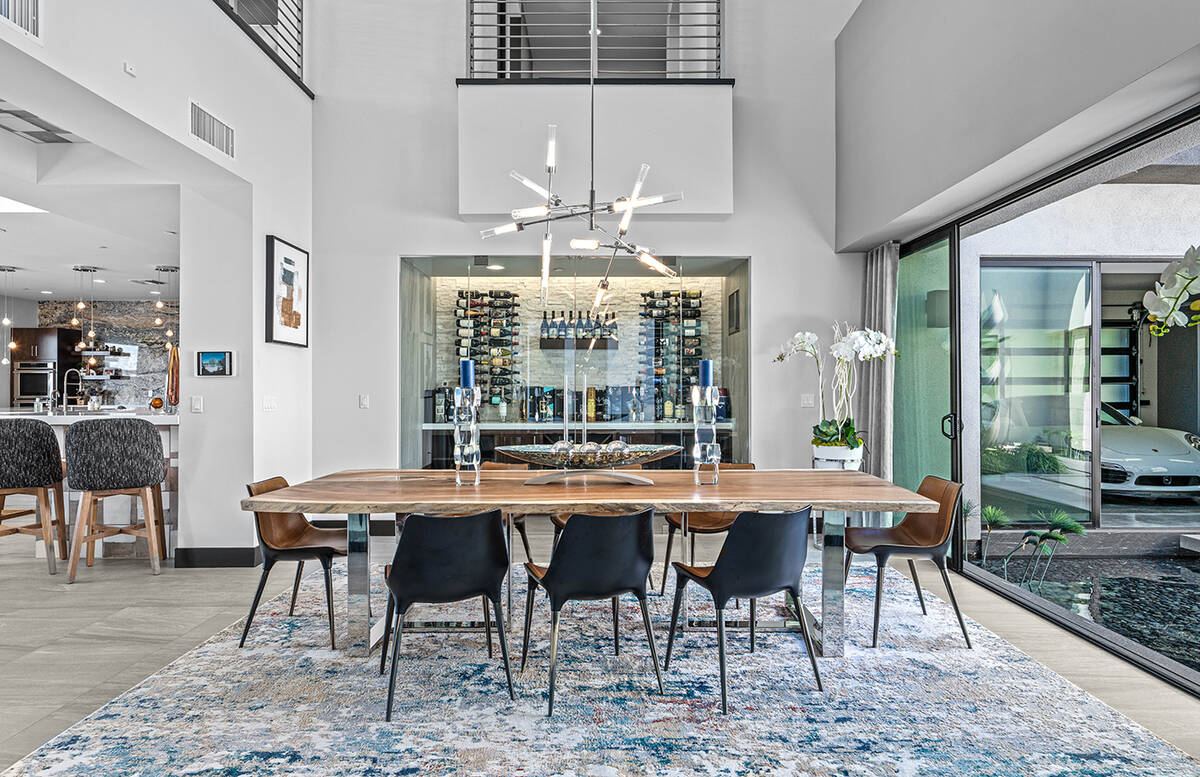 The dining area is off the kitchen and features a wine room. (Real Broker LLC)