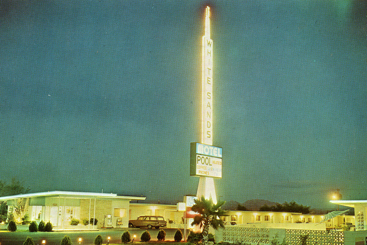 A postcard of the White Sands Motel in Las Vegas, circa the 1960s. (Nevada State Museum-Las Vegas)