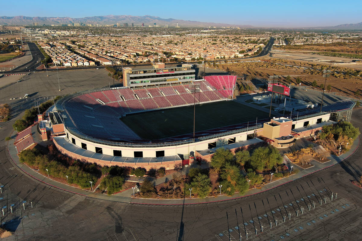 An aerial view of Sam Boyd Stadium Wednesday, Dec. 4, 2024, in Las Vegas. (Sam Morris/Las Vegas ...