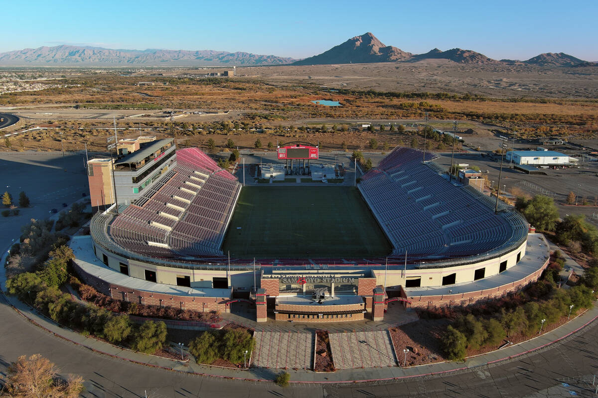 An aerial view of Sam Boyd Stadium Wednesday, Dec. 4, 2024, in Las Vegas. (Sam Morris/Las Vegas ...