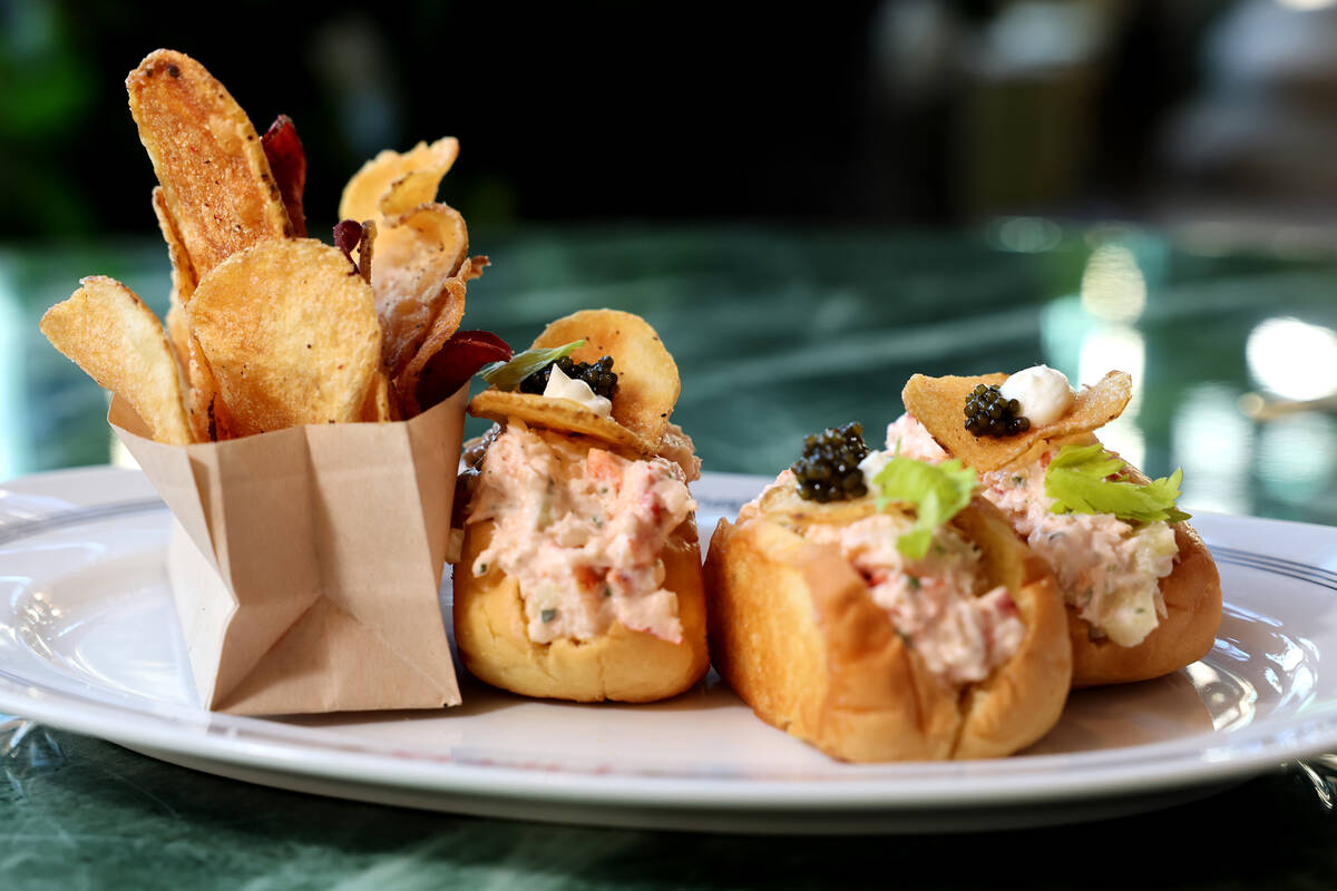 Mini lobster rolls are shown at Pinky’s by Vanderpump, the latest restaurant by reality TV st ...