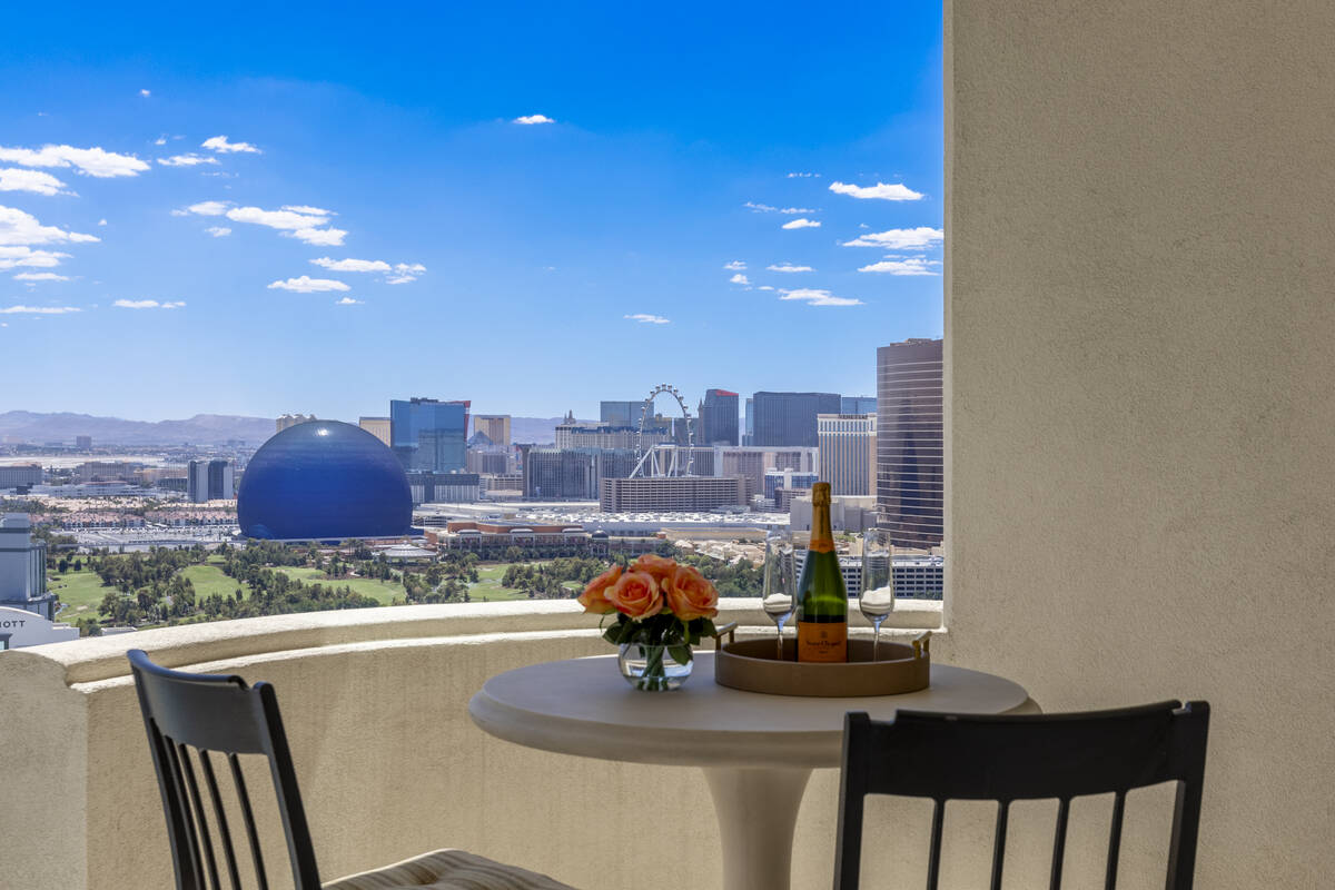 A Turnberry Place penthouse with sweeping views of the Las Vegas Strip has recently listed for ...