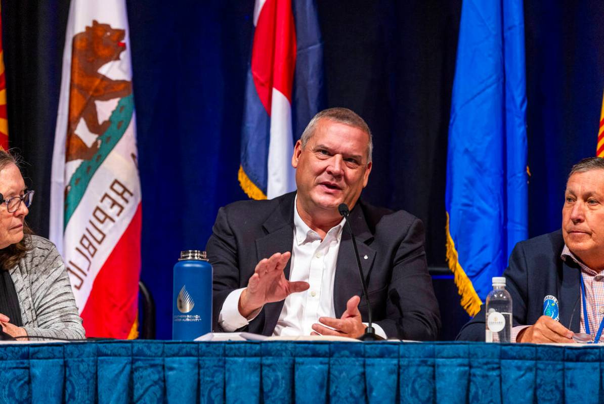 John Entsminger for Nevada speaks during the Lower Basin Principals Panel in the CRWUA annual c ...