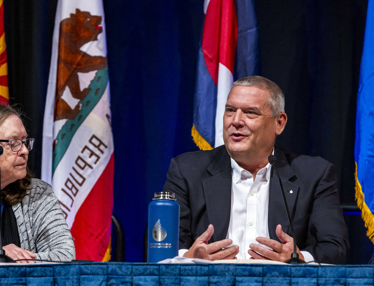 John Entsminger for Nevada speaks during the Lower Basin Principals Panel in the CRWUA annual c ...