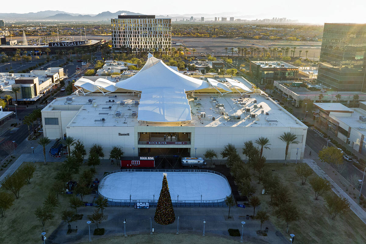 An aerial view of Downtown Summerlin at 1770 Festival Plaza Drive, on Tuesday, Dec. 10, 2024, i ...