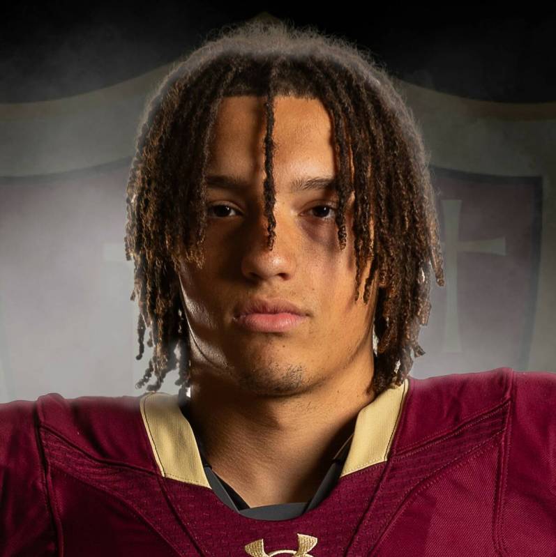 Faith Lutheran's Cale Breslin is a member of the Nevada Preps All-Southern Nevada football team.