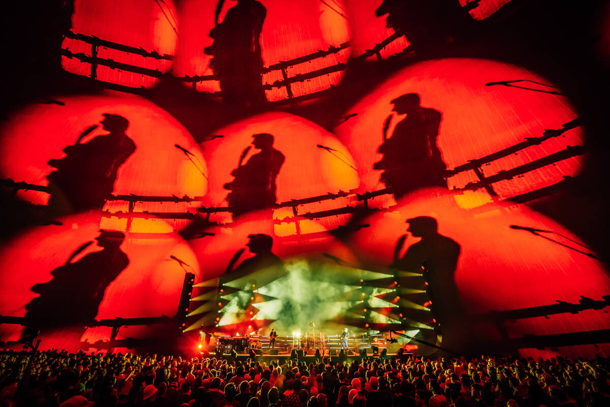 A scene from Phish's opening night at the Sphere in Las Vegas on Thursday, April 19, 2024. (Ali ...