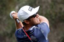 Seamus Power tees off on the 13th hole during the third round of the Shriners Hospitals for Chi ...