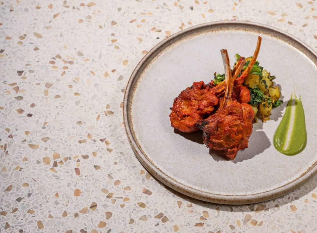 Lamb chops from Tamba, the longtime Las Vegas Indian restaurant, which is reopening on Dec. 26, ...