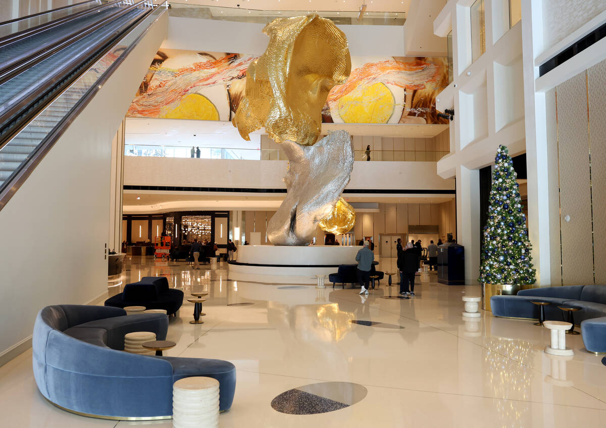 Urs Fischer Gallery in the south lobby at Fontainebleau is seen on the Strip in Las Vegas Wedne ...