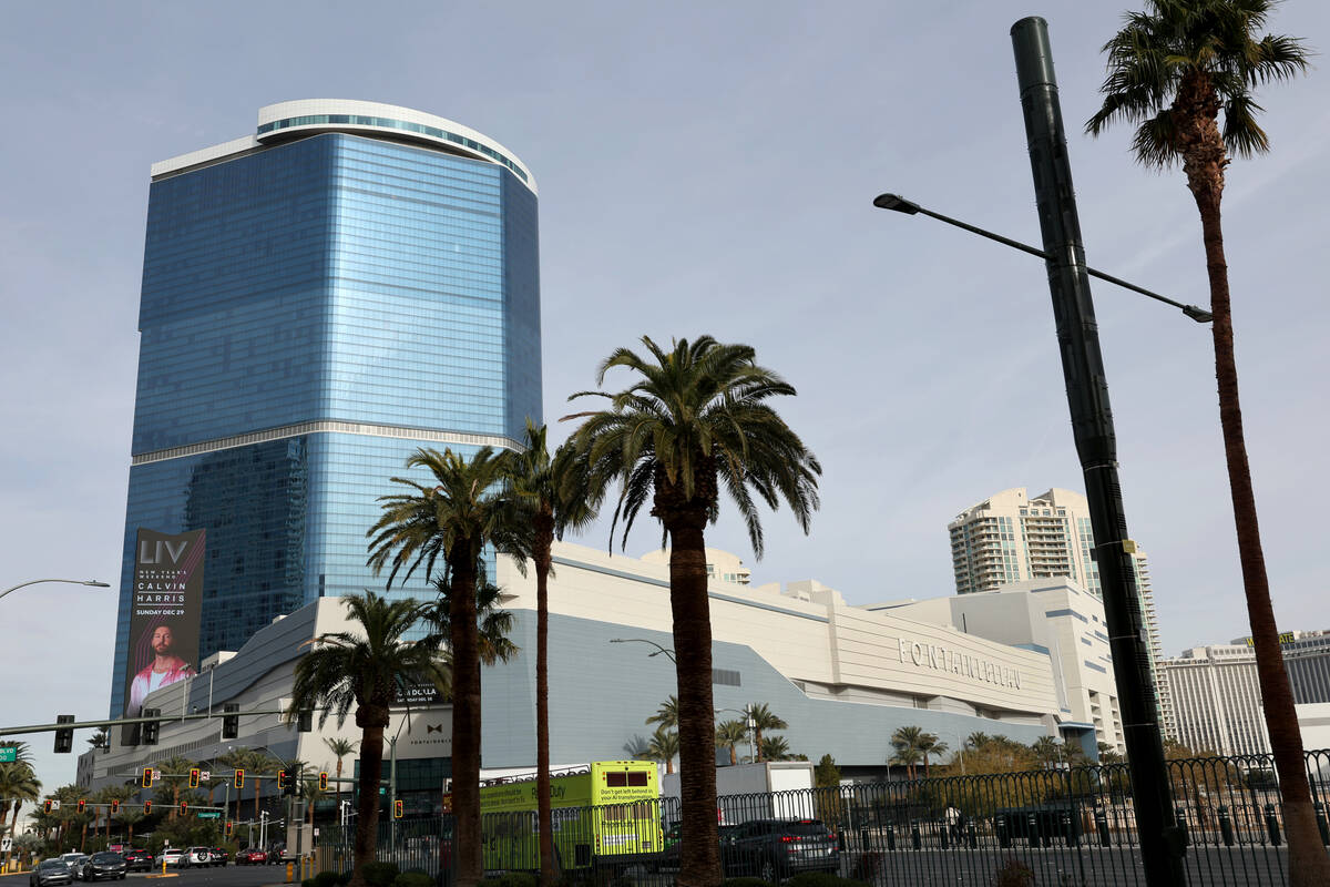 Fontainebleau is seen on the Strip in Las Vegas Wednesday, Dec. 11, 2024. (K.M. Cannon/Las Vega ...