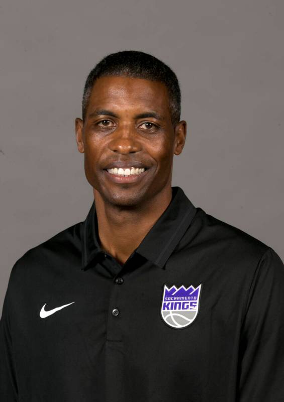 Sacramento Kings assistant coach Larry Lewis at the Kings media day Monday, Sept. 25, 2017, in ...