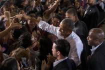 Former President Barack Obama in Las Vegas. Las Vegas Review-Journal