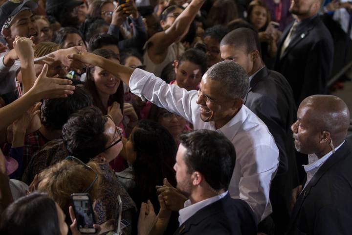 Former President Barack Obama in Las Vegas. Las Vegas Review-Journal