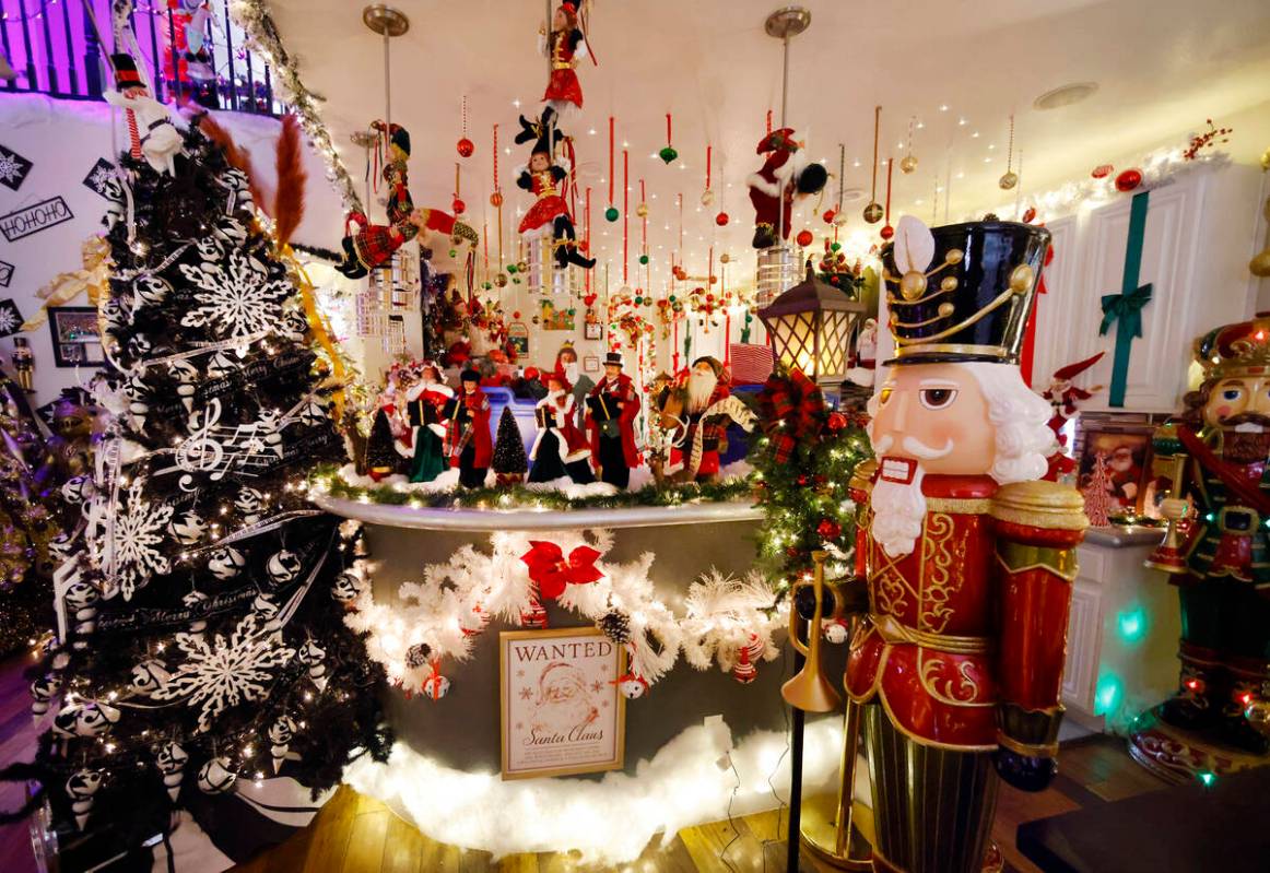 The extravagant Christmas decorating is seen at the home of Henderson residents Joey Cardona an ...