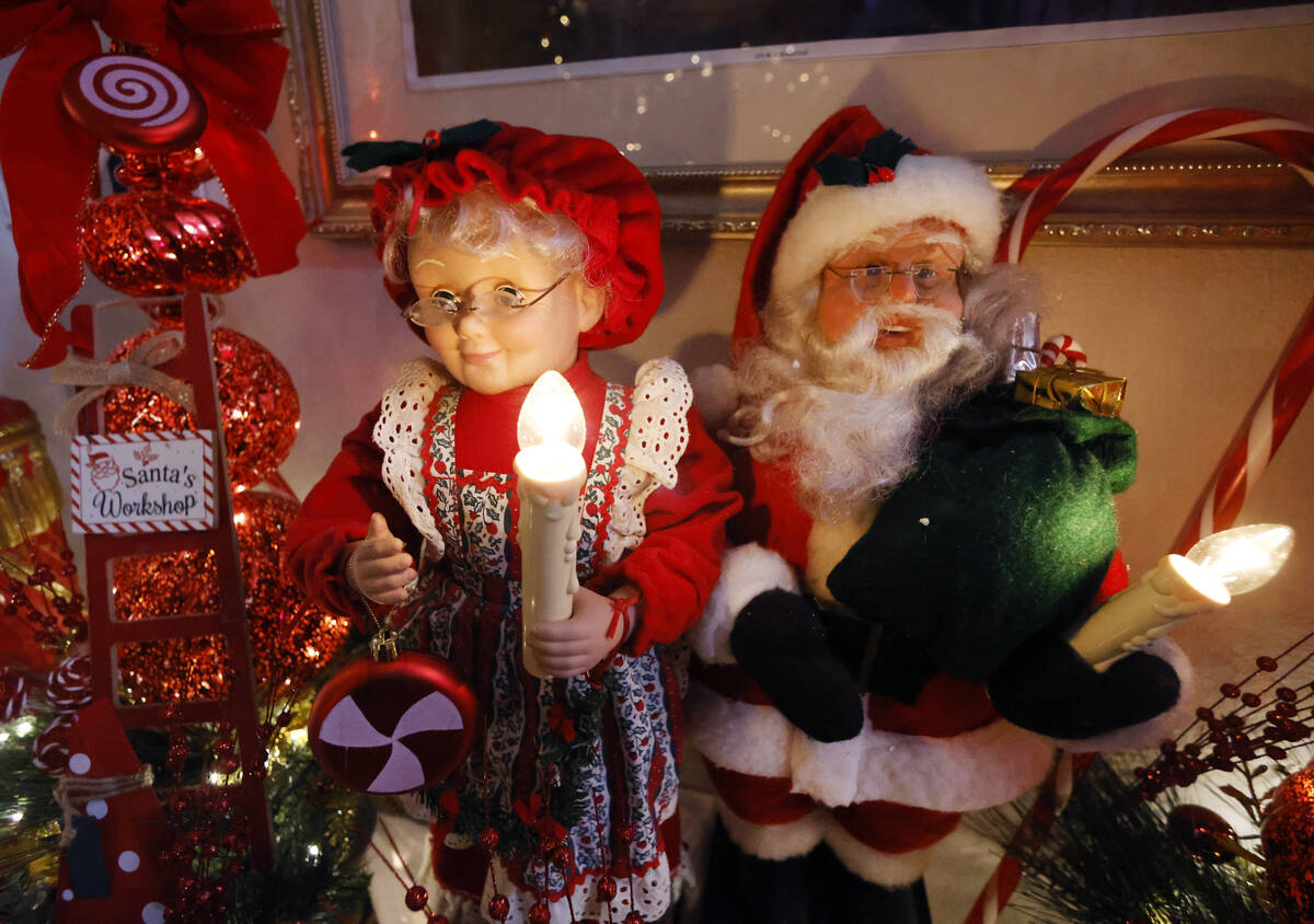 The extravagant Christmas decorating is seen at the home of Henderson residents Joey Cardona an ...