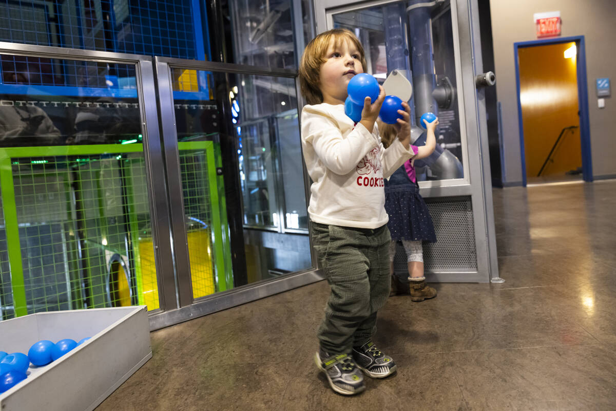 Mykah Camoin, 2, plays at the Discovery Children’s Museum on Tuesday, Dec. 10, 2024, in ...