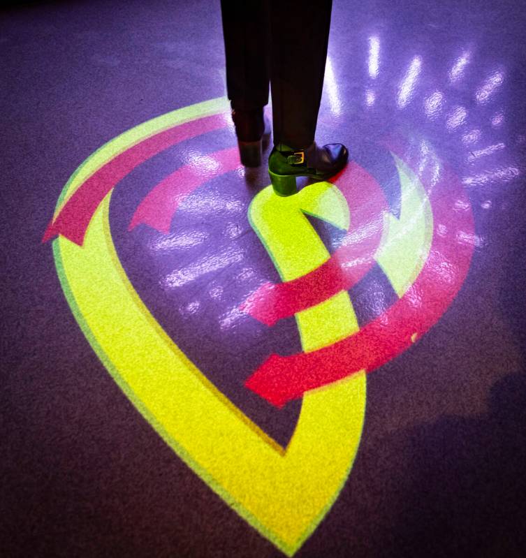 Lights follow the footsteps of Discovery Children’s Museum CEO Melissa Kaiser in the ene ...