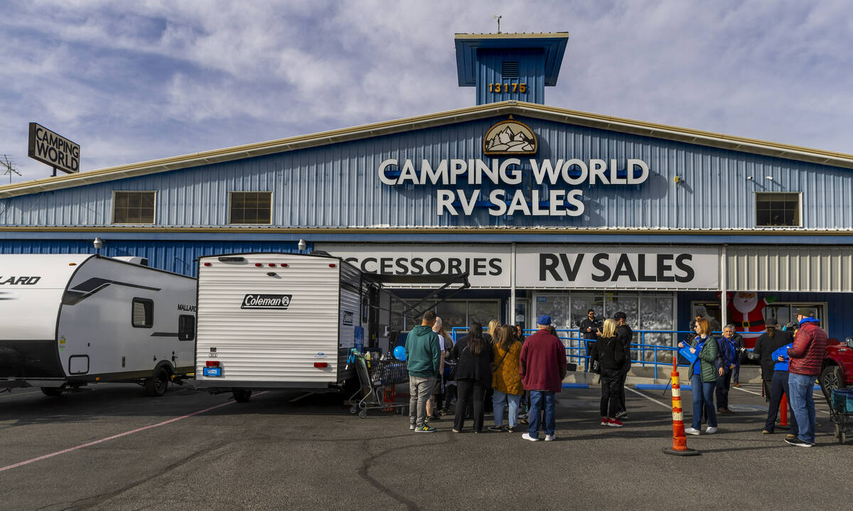 The King family of Henderson join Make-A-Wish Nevada members after receiving a camper from Camp ...