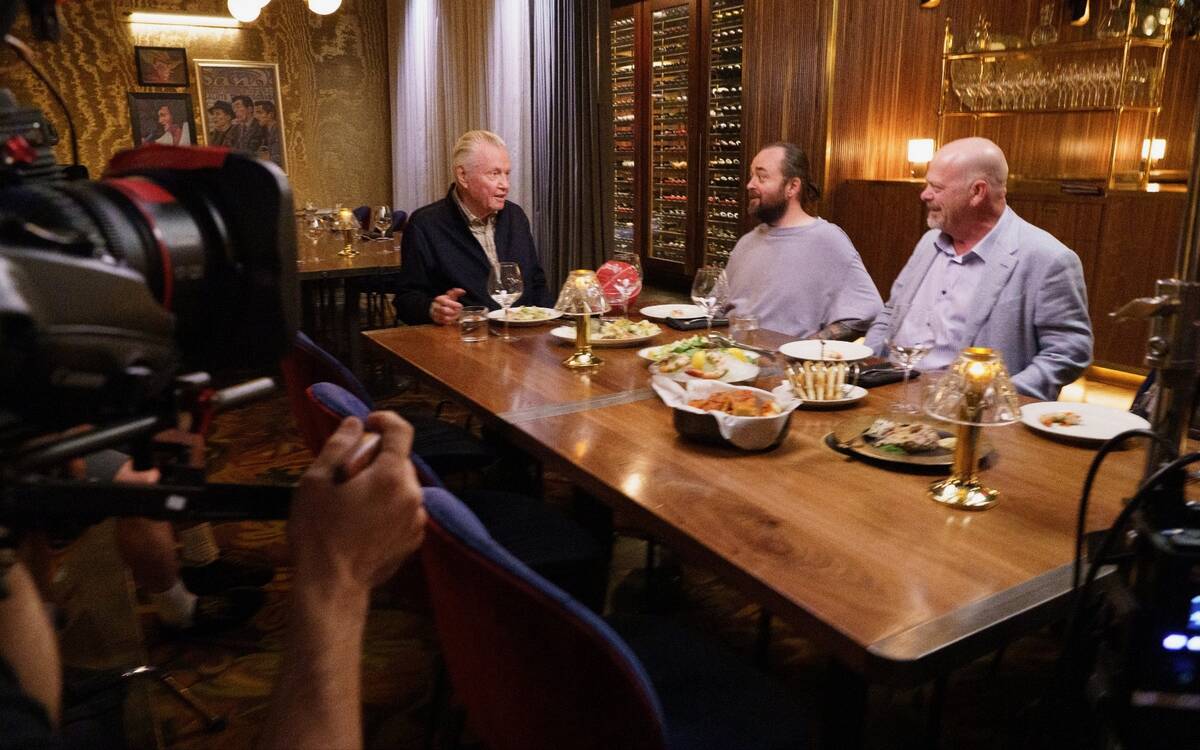 Actor Jon Voigt, far left, is shown with Austin "Chumlee" Russell and Rick Harrison of "Pawn St ...