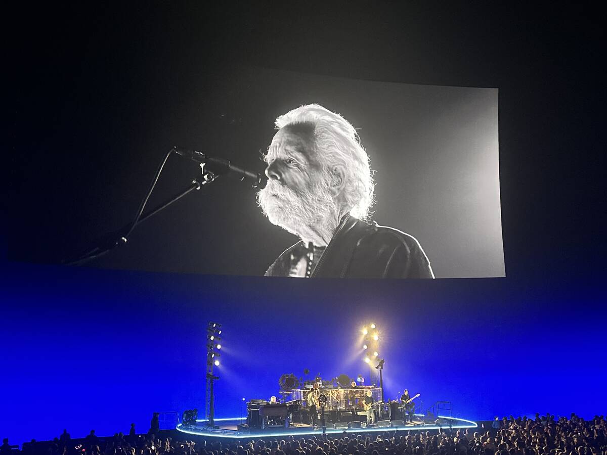 Bob Weir is shown during Dead & Company's opening night at the Sphere on Thursday, May 16, 2024 ...