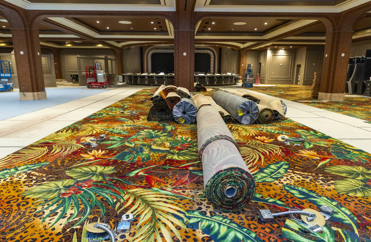 The new carpet being installed in the ongoing El Cortez expansion on Friday, Dec. 13, 2024, in ...